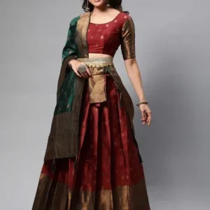 Woven-Design Lehenga Cholis