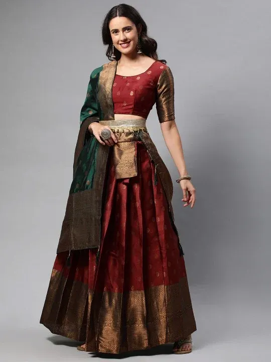 Woven-Design Lehenga Cholis
