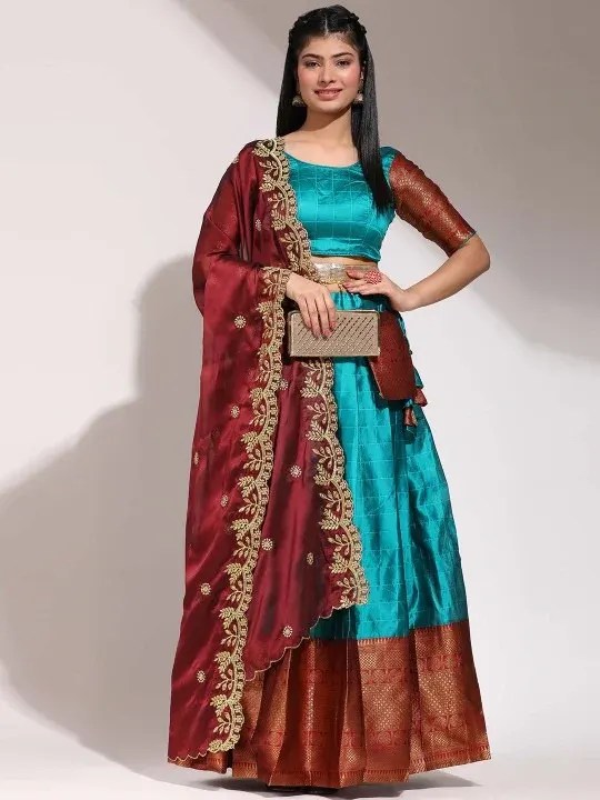 Woven-Design Lehenga Cholis