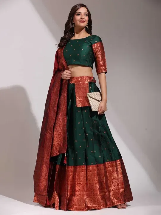 Woven-Design Lehenga Cholis