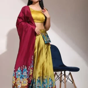 Woven-Design Lehenga Cholis