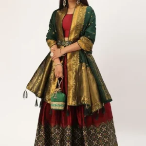 Woven-Design Lehenga Cholis