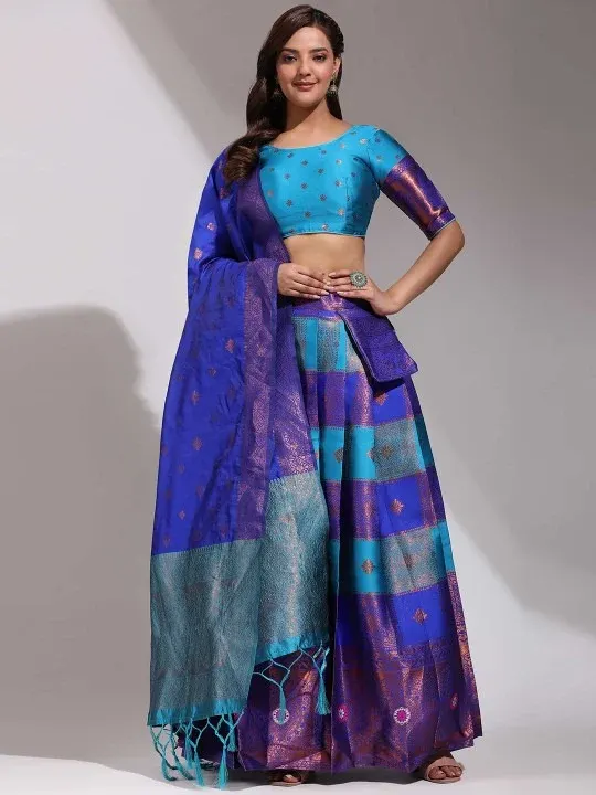 Woven-Design Lehenga Cholis