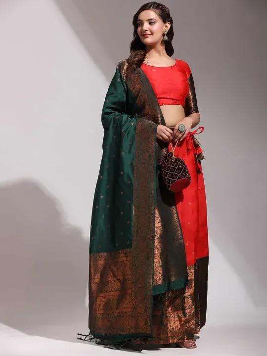 Woven-Design Lehenga Cholis