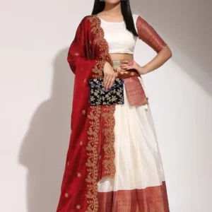Woven-Design Lehenga Cholis