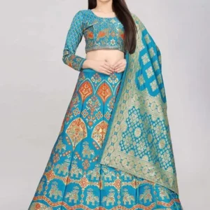 Woven-Design Lehenga Cholis