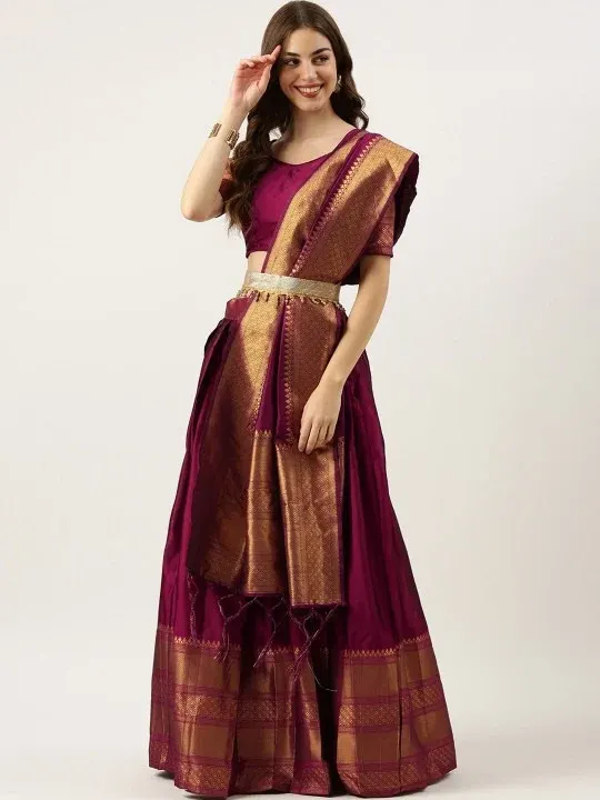 Woven-Design Lehenga Cholis
