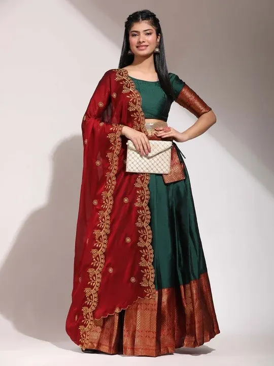 Woven-Design Lehenga Cholis