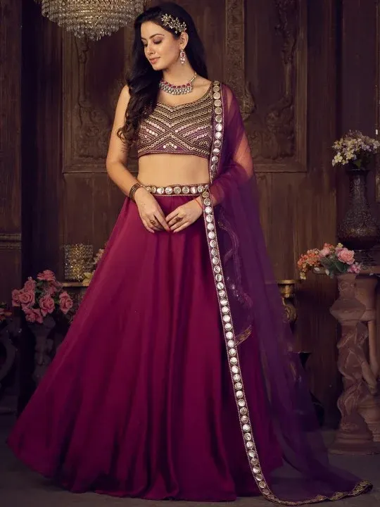 Sequinned Lehenga Cholis