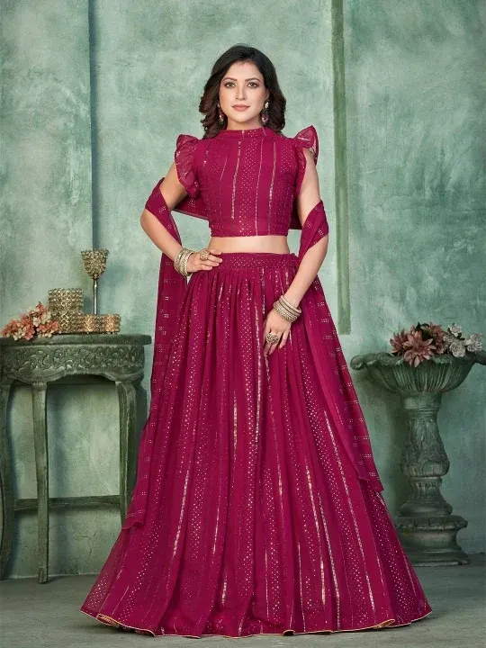Sequinned Lehenga Cholis