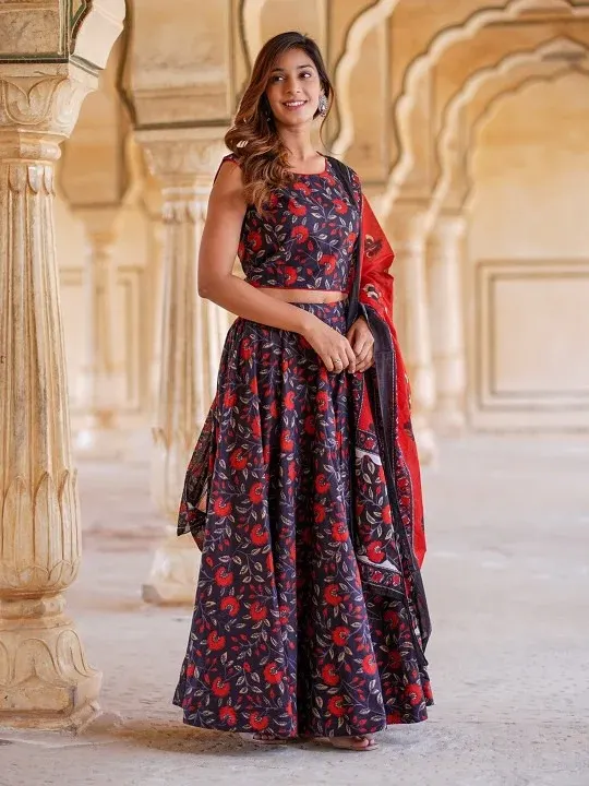 Floral Printed Lehenga Cholis