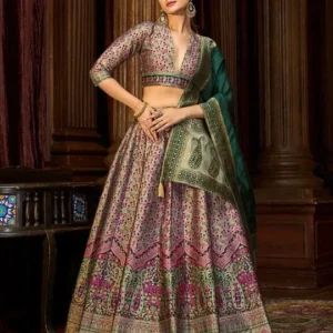 Woven-Design Lehenga Cholis