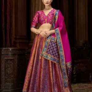 Woven-Design Lehenga Cholis