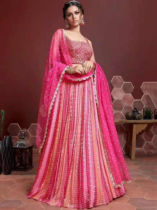 Sequinned Lehenga Cholis