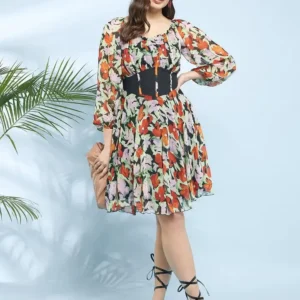 Black Floral Printed Dresses