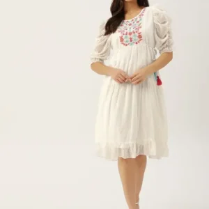 White Floral Dresses