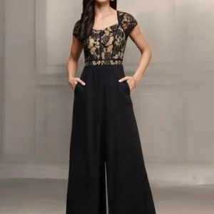 Black Floral Jumpsuits